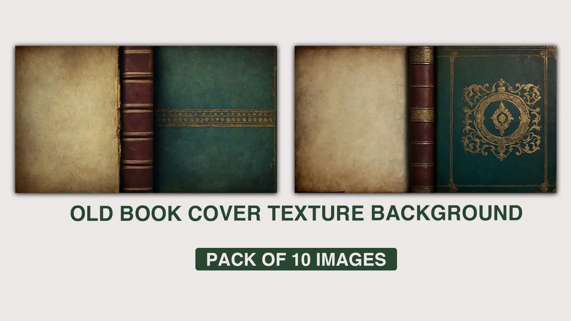 Old Leather Book Covers Bundle Textured Vintage Background Collection